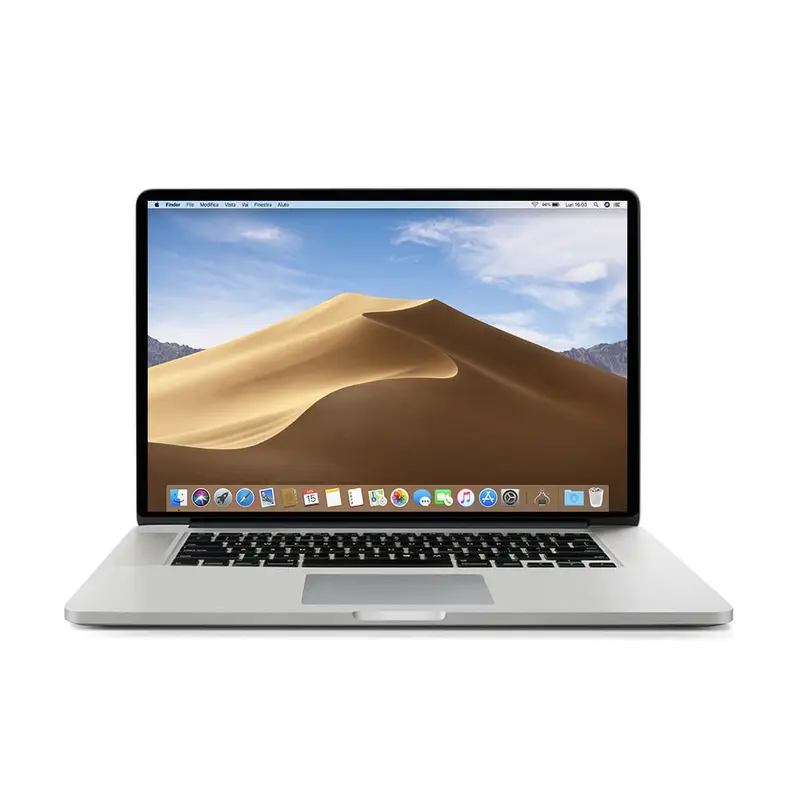 MacBook Pro 15" (Mid 2015) Quad Core i7 2,2gHz Ram 16GB SSD 256gb Silver Usato