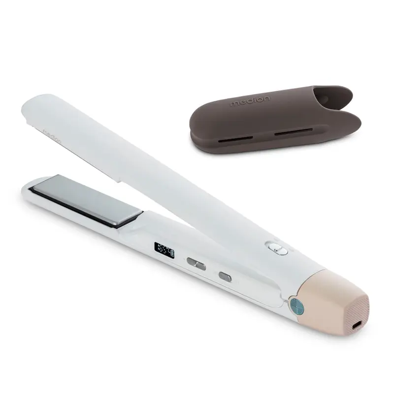 MEDION LIFE HS2 Piastra per capelli Caldo Bianco 48 W