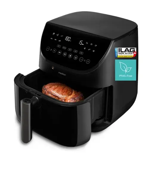 Medion MD 13060 X20 XXL Heißluftfritteuse 6,6l schwarz