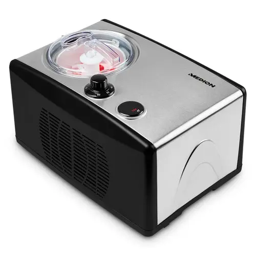 MEDION MD 18387 Gelatiera compressore 1,5 L 150 W Nero, Argento