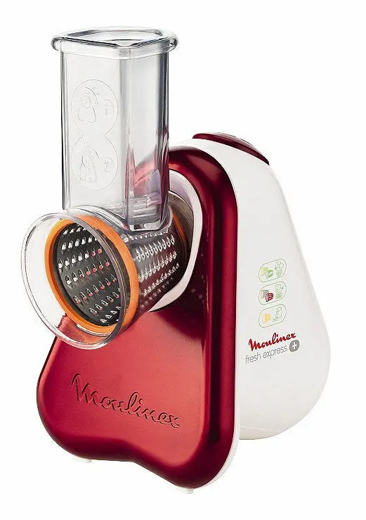Moulinex DJ756G grattugia e spiralizzatore elettrici Grattugia elettrica Rosso, Bianco