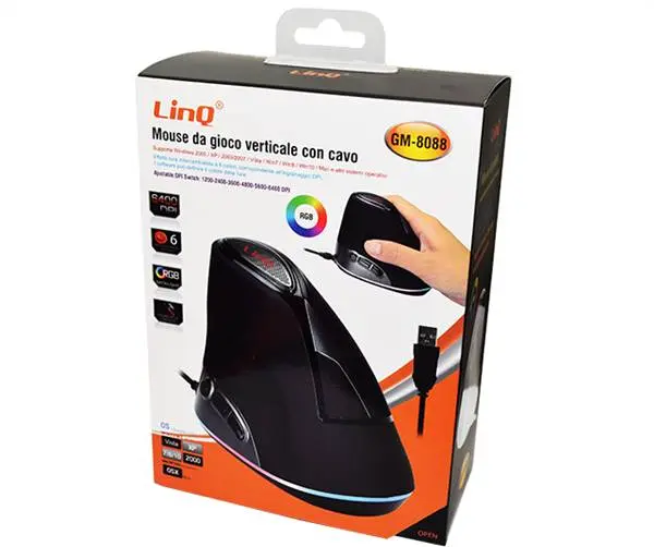 MOUSE VERTICALE CON CAVO USB PN