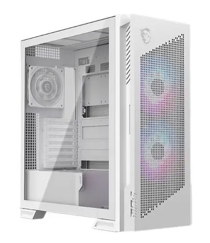 MSI CASE MID TOWER BIANCO, 2 USB, 1 TYPE-C, 2X160MM ARGB FAN, 1X120MM NO-ARGB FAN, ARGB+PWM CONTROL