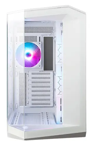 MSI MAG PANO 100R PZ WHITE, Global, 2xUSB 3.2 Gen 1, 1xUSB 3.2 Gen2 Type-C, 3x120mm ARGB Reverse Bla