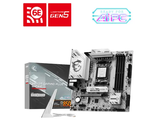 MSI MB B850M GAMING PLUS WIFI6E,B850,AM5,4DDR5,1PCI-Ex16,2M.2,4SATA3,5USB3.2 Gen2,6USB3.2,