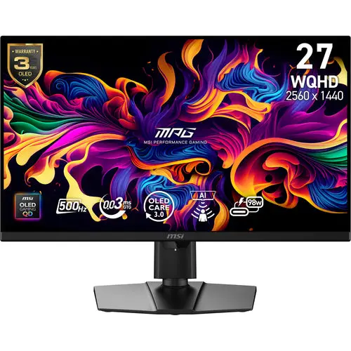 MSI MPG 271QRDE QD-OLED X50 Monitor PC 67,3 cm (26.5") 2560 x 1440 Pixel Wide Quad HD Nero