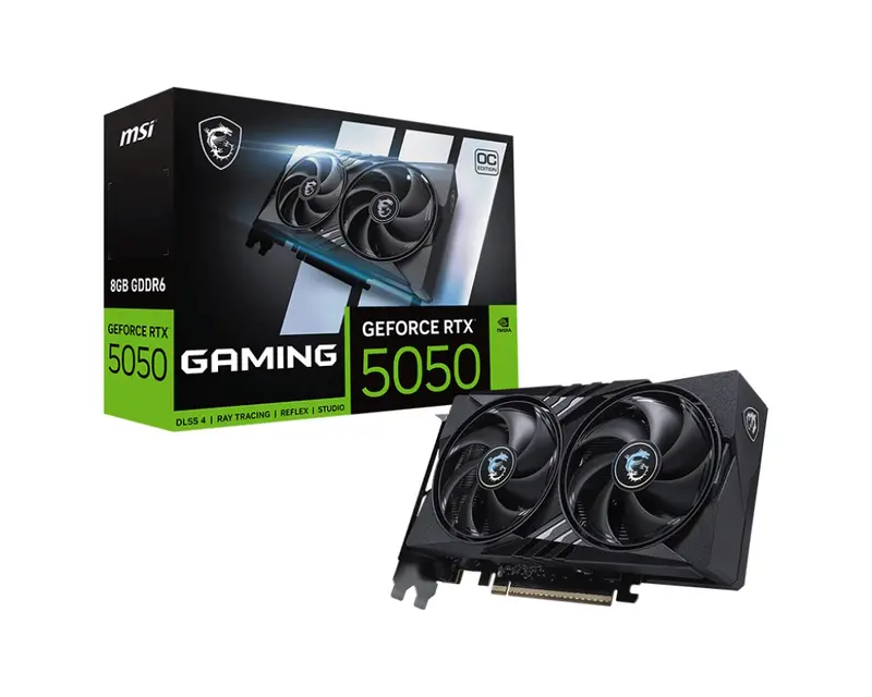 MSI VGA GEFORCE RTX 5050, RTX 5050 8G GAMING OC, 8GB GDDR6, HDMI/DP*3, ATX, DUAL FAN, OC