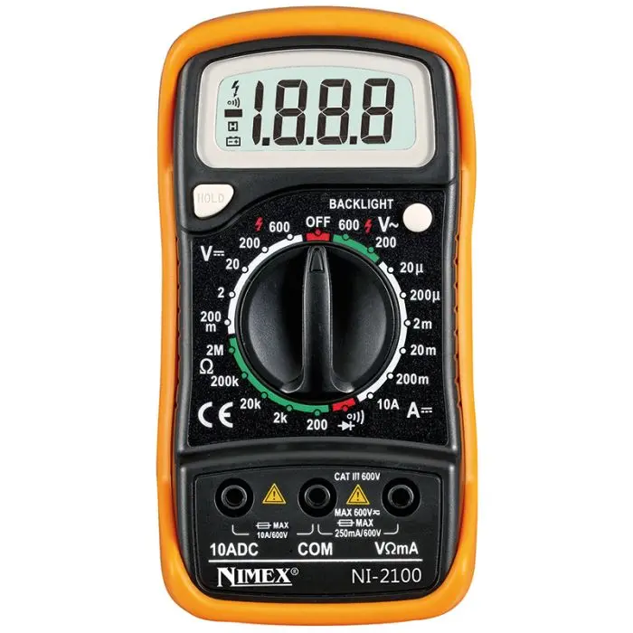 Multimetro digitale con display 3 ½ digit cat iii 600 V