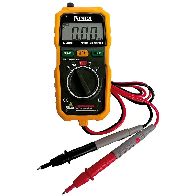 Multimetro tascabile autorange con display 3 ½ dgt cat iii 600
