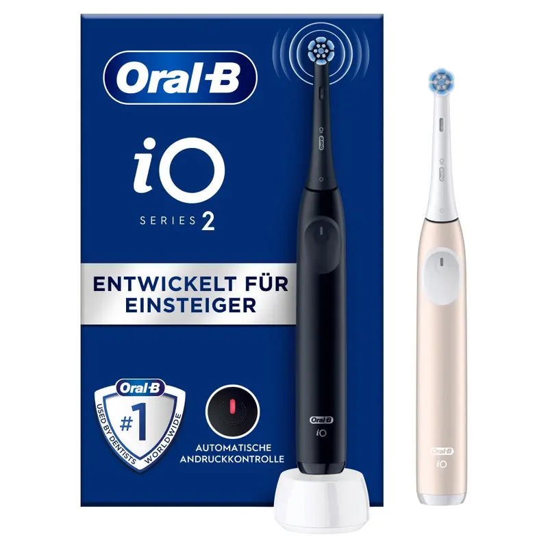 Oral-B iO Series 2 Adulto Spazzolino a vibrazione Nero, Rosa