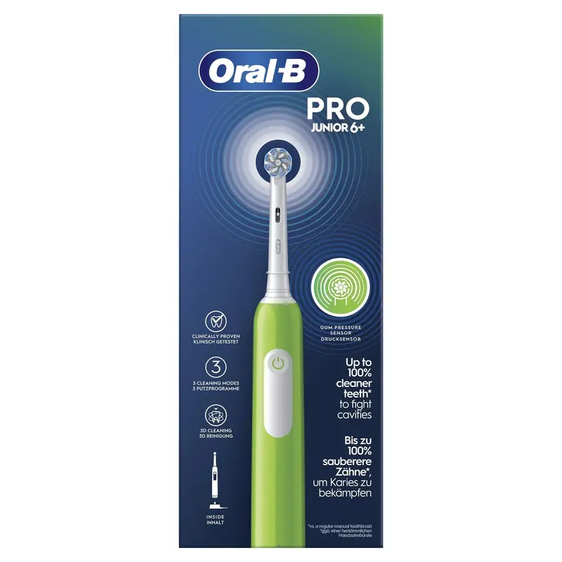 Oral-B Junior 8006540743027 spazzolino elettrico Bambino Spazzolino rotante Verde