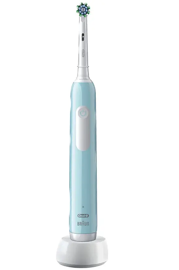 Oral-B Pro 1 Cross Action Adulto Spazzolino rotante Blu, Bianco