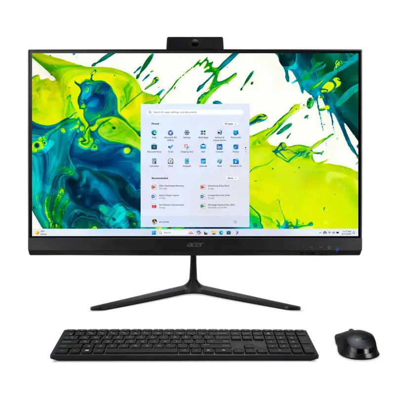 PC ACER ALLINONE AMD RYZEN 5 7430U RAM 8GB SSD 512GB 23.8 FULLHD W11 HOME TASTIERA E MOUSE INCLUSI BLACK PN