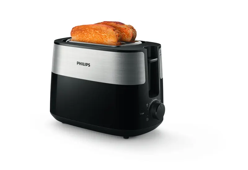 Philips Daily Collection HD2516/90 Tostapane - 2 fette, fessura ampia, metallo