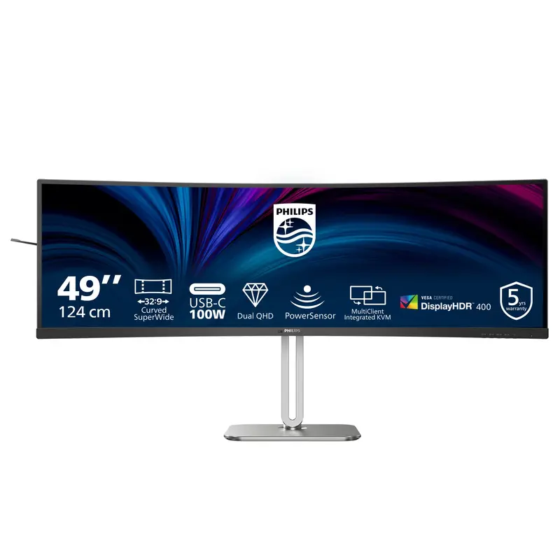 Philips Serie 5000 49B2U5900C/00 Monitor PC 124 cm (48.8") 5120 x 1440 Pixel Dual QHD LCD Nero