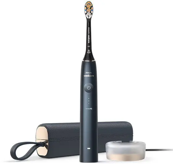 Philips Sonicare DiamondClean Prestige serie 9000 Spazzolino Elettrico Sonico con SenseIQ e App, con custodia da viaggio, colorazione blu notte HX9992/12