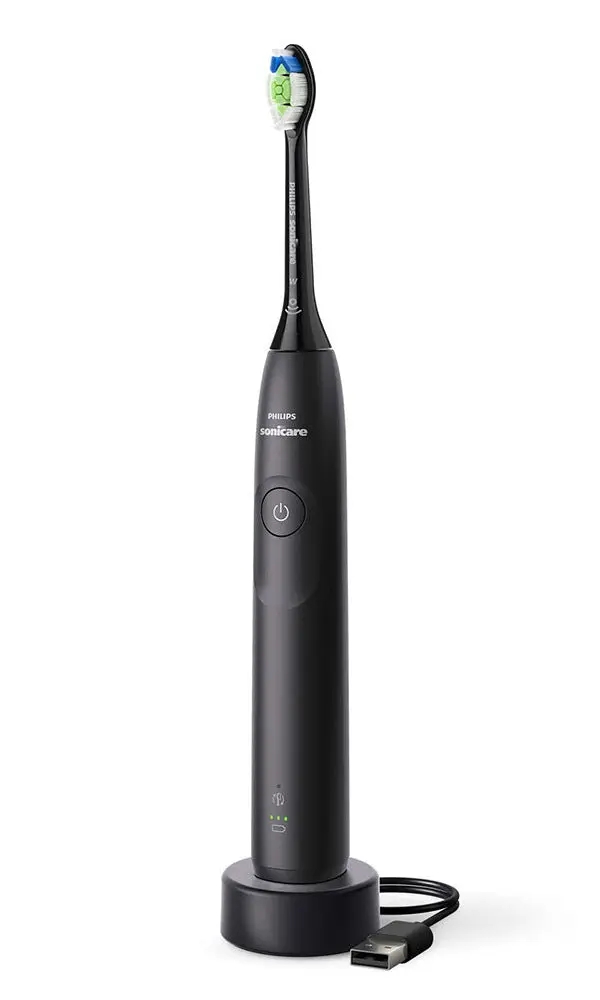 Philips Sonicare serie 5300 spazzolino elettrico sonico con base di ricarica, 2 livelli intensità, sensore di pressione colore bianco HX7101/01