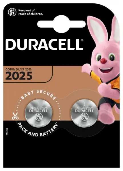 Pila al litio bottone duracell 3 V 2xcr2025