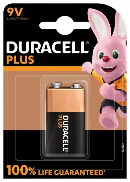 Pila alcalina duracell formato 9 V blister 1 pz.