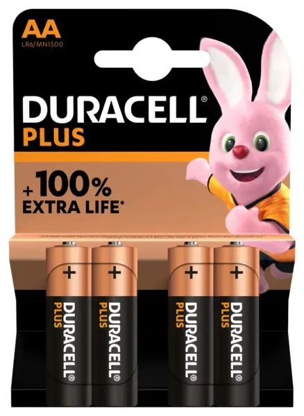 Pila alcalina duracell formato AA blister 4 pz.