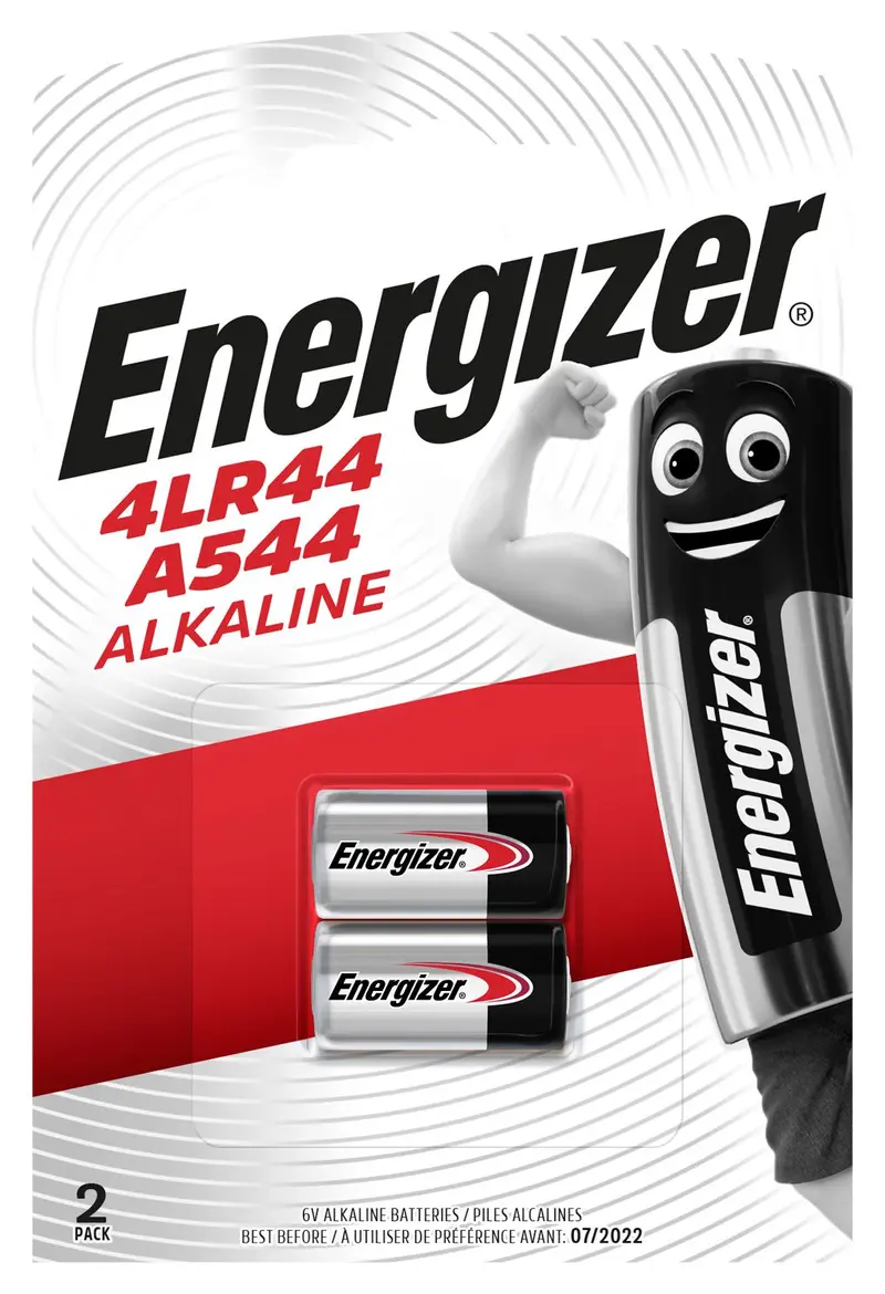 Pila alcalina Energizer 4lr44 blister 2 pz