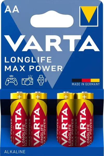 Pila alcalina VARTA formato AA blist 4 pz. max tech