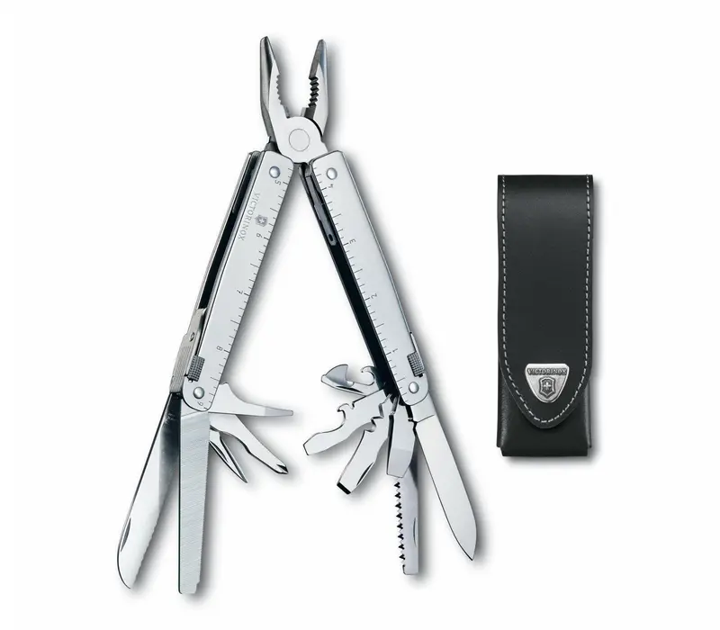 Pinza swiss tool spirit x fondina in pelle