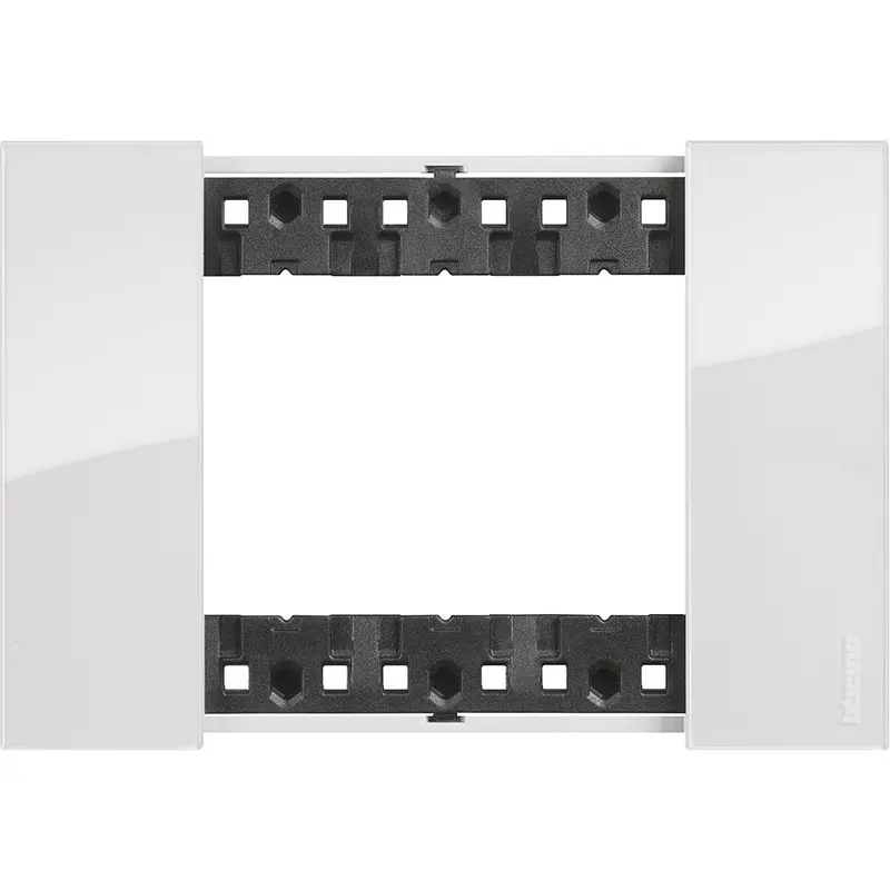 Placca Living Now 3 moduli - ghiaccio - materiale