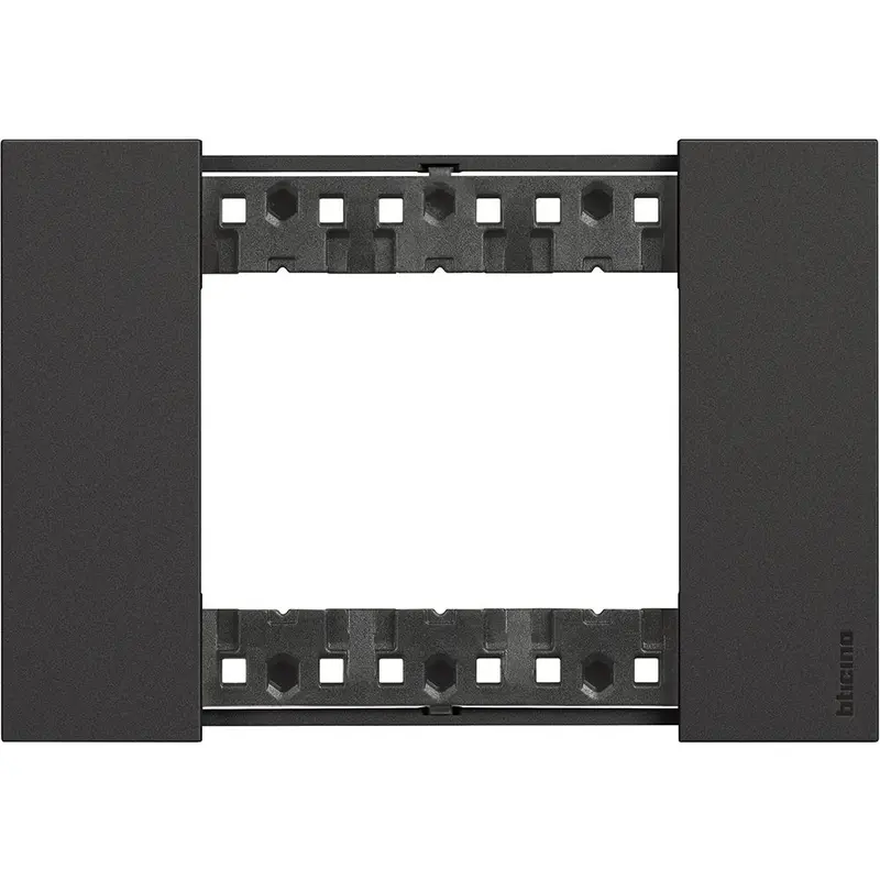 Placca Living Now 3 moduli - nero - materiale