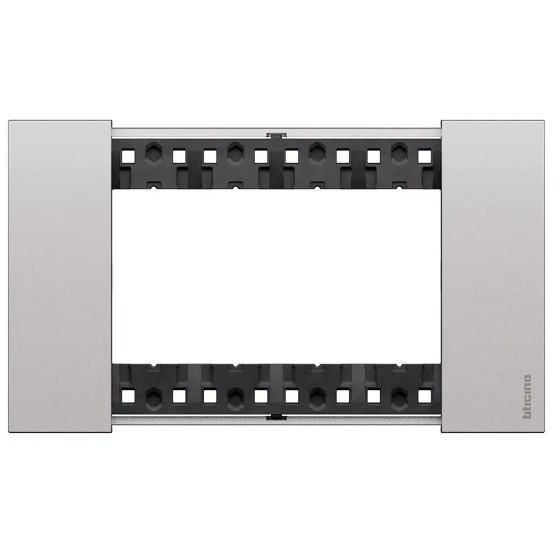 Placca Living Now 4 moduli - Finitura Steel - Materiale Zama Bticino KA4804KS