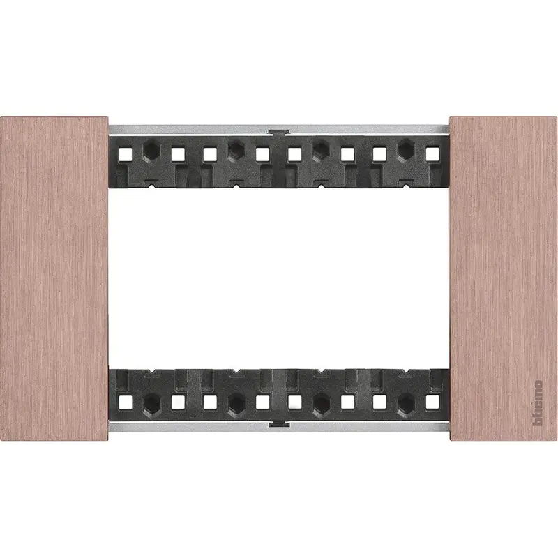 Placca Living Now 4 moduli - rame - materiale