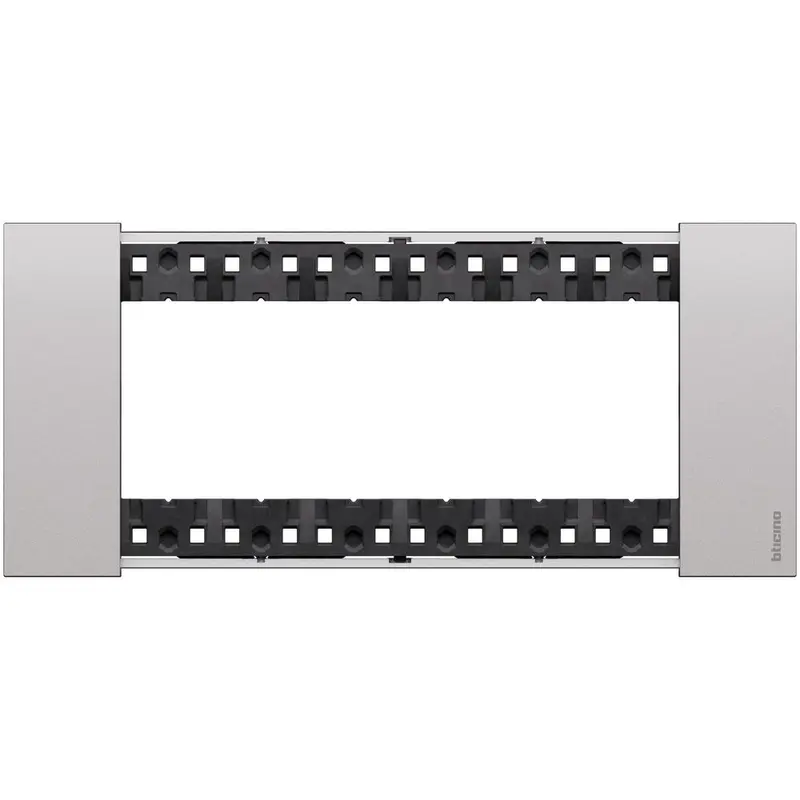 Placca Living Now 6 moduli - Finitura Steel - Materiale Zama Bticino KA4806KS
