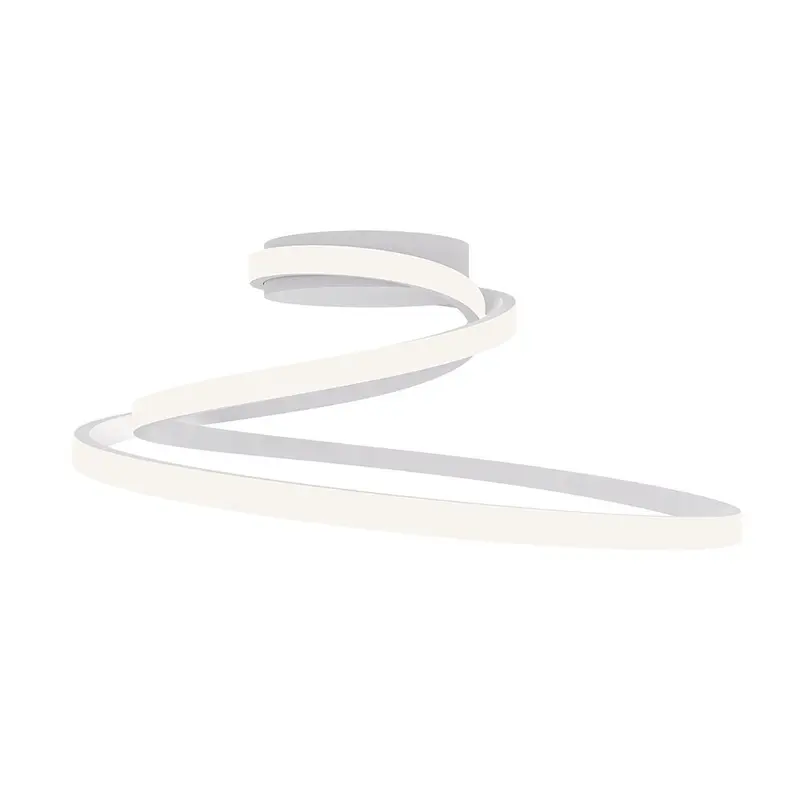 Plafoniera LED COASTER in alluminio bianco con interruttore CCT LED-COASTER-PL-BCO