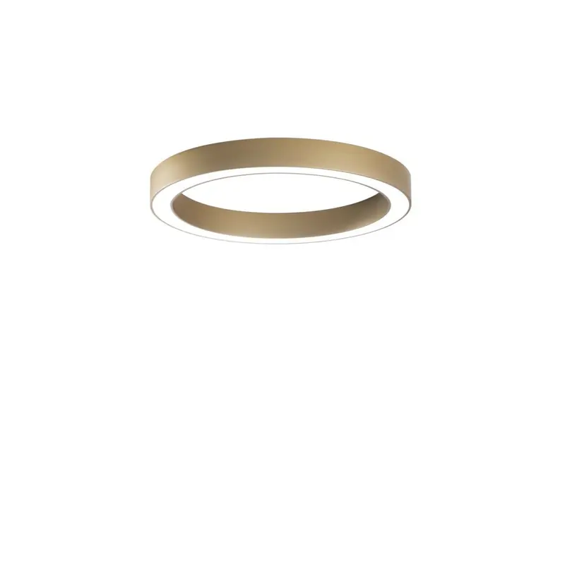 Plafoniera LED DEMOS oro con diffusore in acrilico CCT 80 cm. LED-DEMOS-PL80-ORO