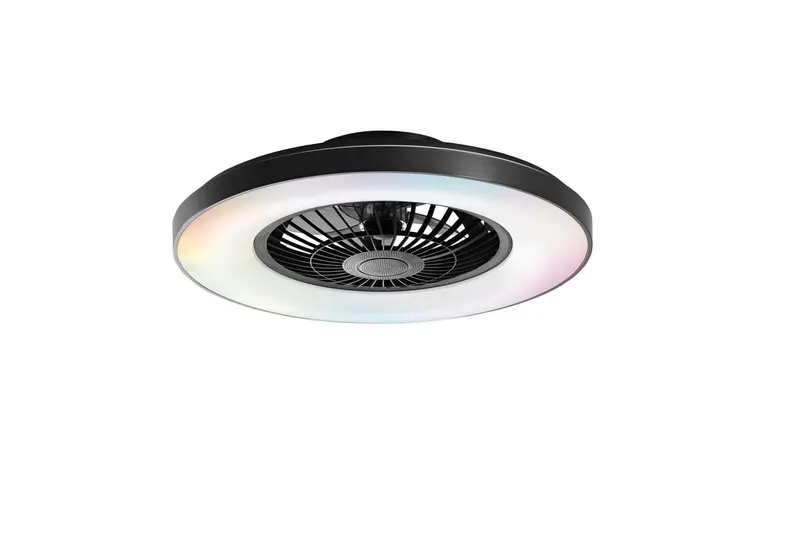 Plafoniera led Garbin ventilatore integrato nera 40W 5500LM e tecnologia Dotata di telecomando wireless e speaker Bluetooth integrato LED-GARBIN-NER