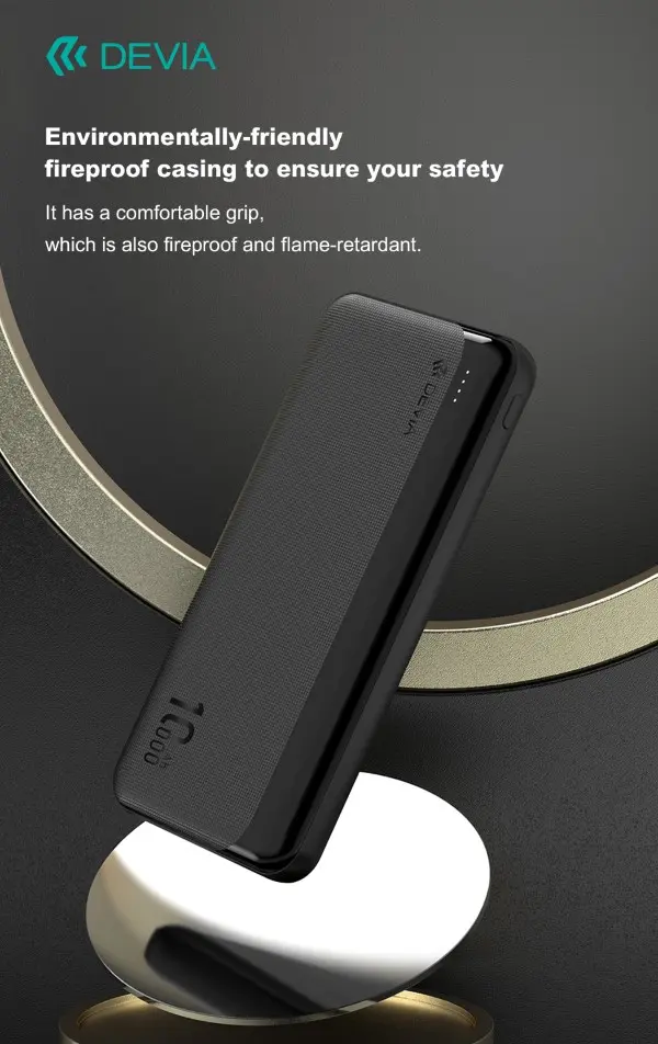 Power Bank Devia Kintone 10.000 mAh 37 Watt Nero DEPB10K636B