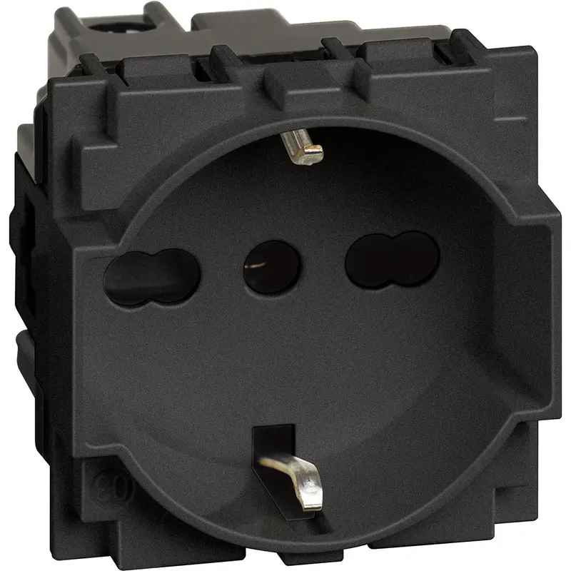 Presa schuko nera 2P+T 10/16A Bticino Living Now KG4140A16