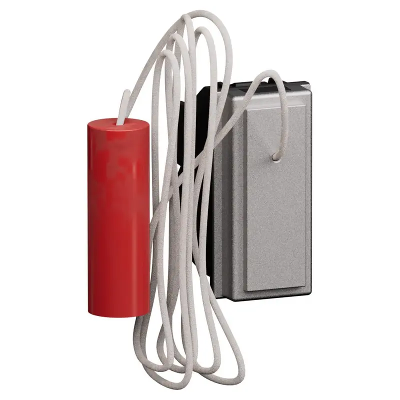 pulsante a tirante 10 A 250 Va.c. 1 P (NO) e 1 P (NC) - 1 modulo. Steel Bticino KS4033