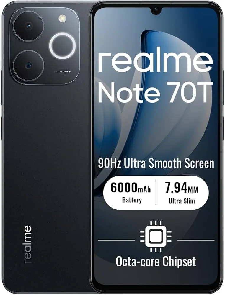 REALME NOTE 70T 4+128GB DUOS OBSIDIAN BLACK
