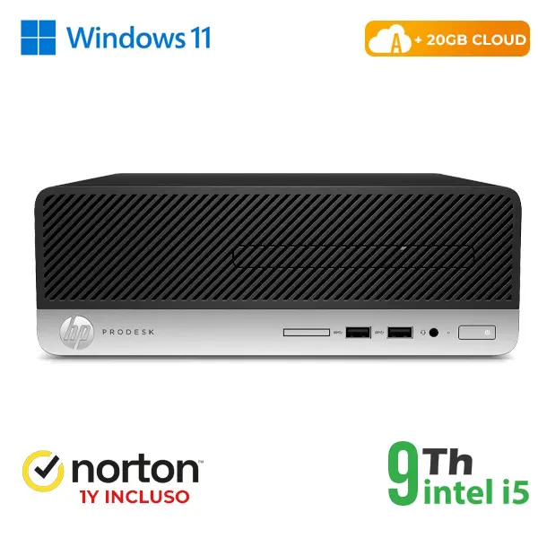 RINOVO PC HP 400-600 G5 SFF i5-9X00 DDR4 8GB SSD 256GB W11 CLOUD 20GB Grade A 1Y Warranty + NORTON