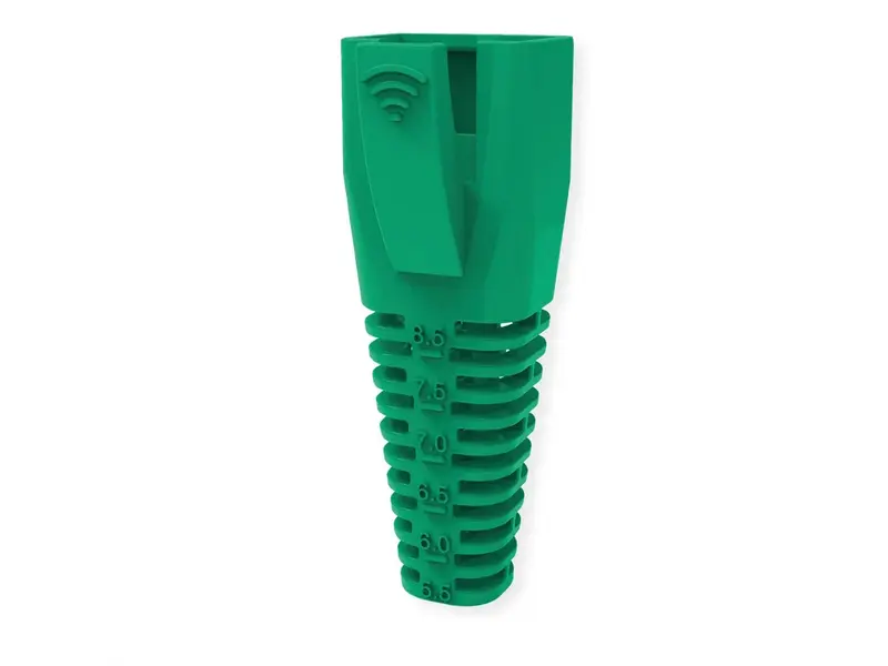 ROLINE CAPPUCCIO DI PROTEZIONE PER RJ45, TAGLIABILE, 10 PEZZI, VERDE