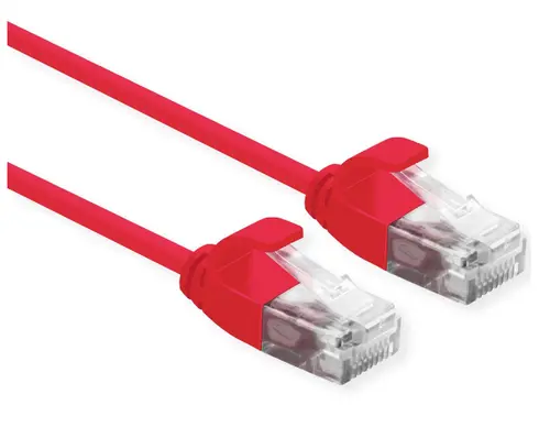 ROLINE CAVO DI RETE UTP DATA CENTER PATCH CORD CAT.6A (CLASSE EA) LSOH SLIM 2 M ROSSO
