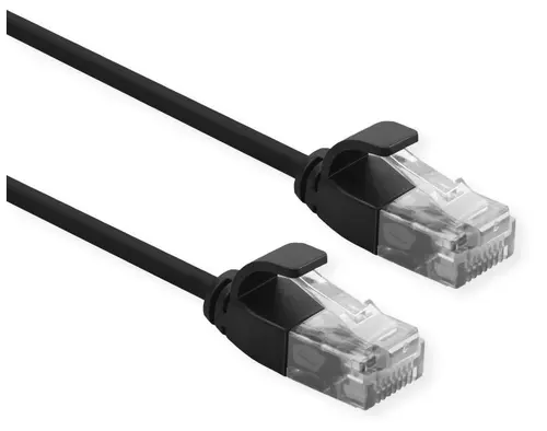 ROLINE CAVO UTP DATA CENTER PATCHCORD CAT.6A/CLASS EA, LSOH, SLIM, NERO, 0.3M