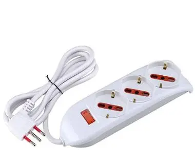 ROSI Multipresa serie Emilia spina 10A, Bianco, 3 prese schuko biv. 10/16A RS94001T