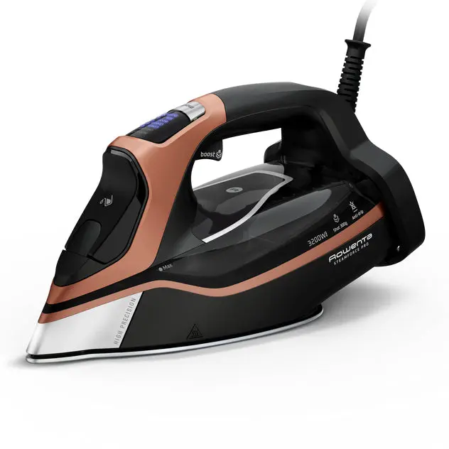 Rowenta DW9520D1 ferro da stiro Ferro a vapore Piastra solare Microsteam 400 HD Laser 3200 W Nero, Arancione