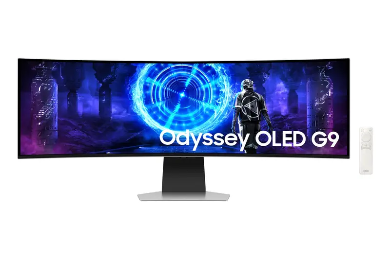 Samsung G95SD Monitor PC 124,5 cm (49") 5120 x 1440 Pixel Dual QHD OLED Argento