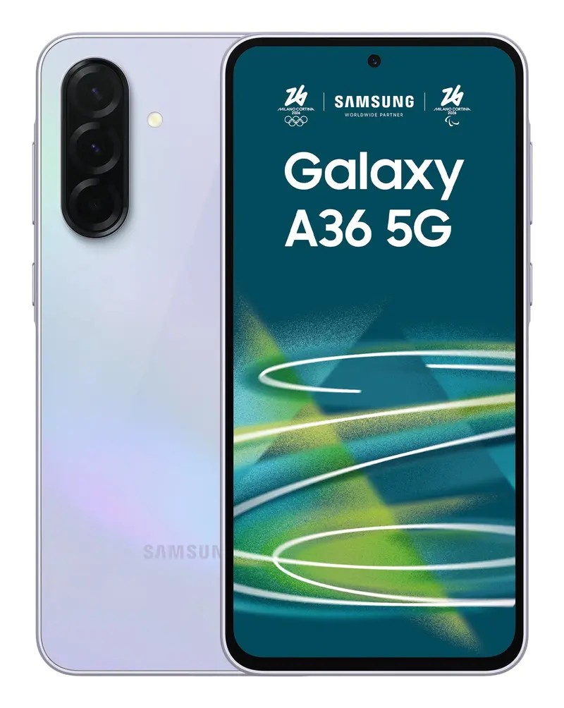 Samsung Galaxy A36 5G, Smartphone con Funzioni intelligenti, Display Super AMOLED 6.7”, 6GB RAM, 128GB, Camera 50MP, Batteria 5.000 mAh, IP67, Awesome Lavender