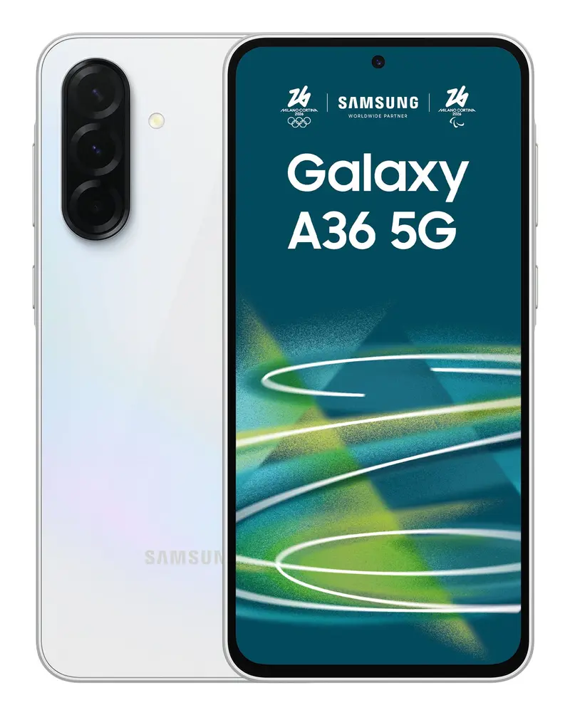 Samsung Galaxy A36 5G, Smartphone con Funzioni intelligenti, Display Super AMOLED 6.7”, 8GB RAM, 256GB, Camera 50MP, Batteria 5.000 mAh, IP67, Awesome White