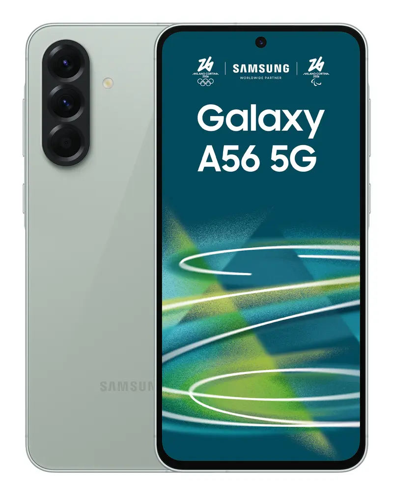 Samsung Galaxy A56 5G, Smartphone con Funzioni intelligenti, Display Super AMOLED 6.7”, 8GB RAM, 128GB, Camera 50MP, Batteria 5.000 mAh, IP67, Awesome Olive