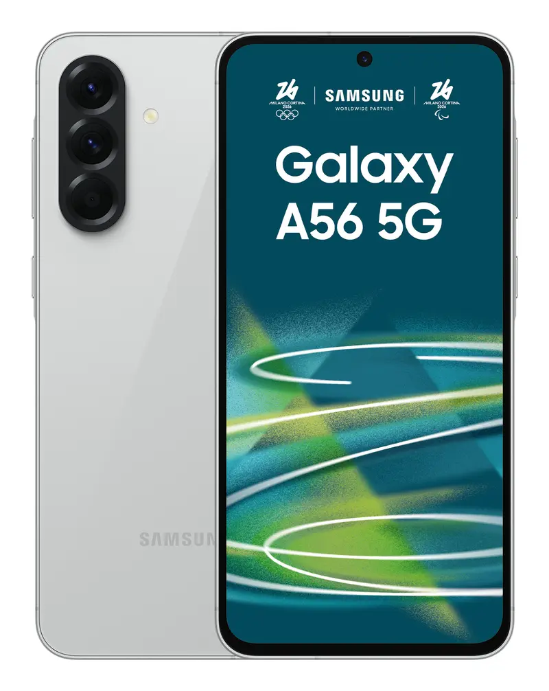 Samsung Galaxy A56 5G, Smartphone con Funzioni intelligenti, Display Super AMOLED 6.7”, 8GB RAM, 256GB, Camera 50MP, Batteria 5.000 mAh, IP67, Awesome Lightgray